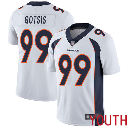 Youth Denver Broncos #99 Adam Gotsis White Vapor Untouchable Limited Player Football NFL Jersey->denver broncos->NFL Jersey